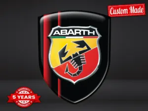 Fiat Abarth Logo Adhésif Sticker Pro Max Résistants Stylé Design